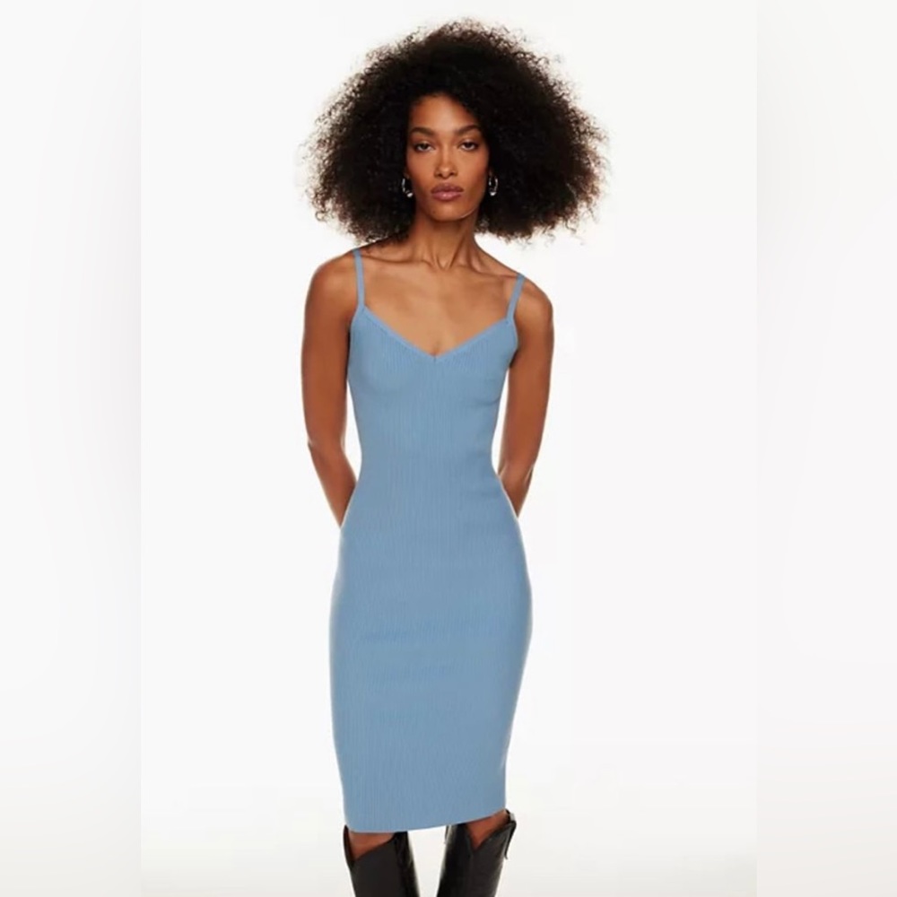 Aritzia Wilfred Waltz Dress Azurine Blue